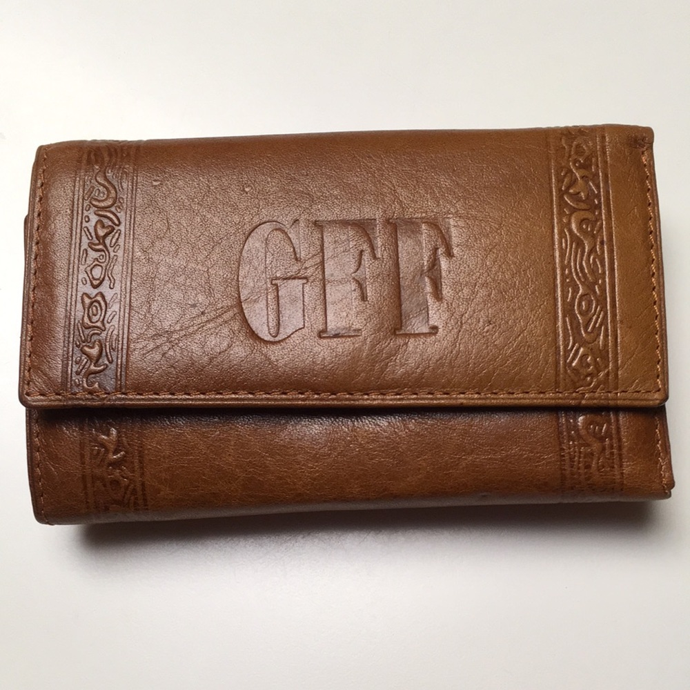 GFF leather multi-pocket wallet.